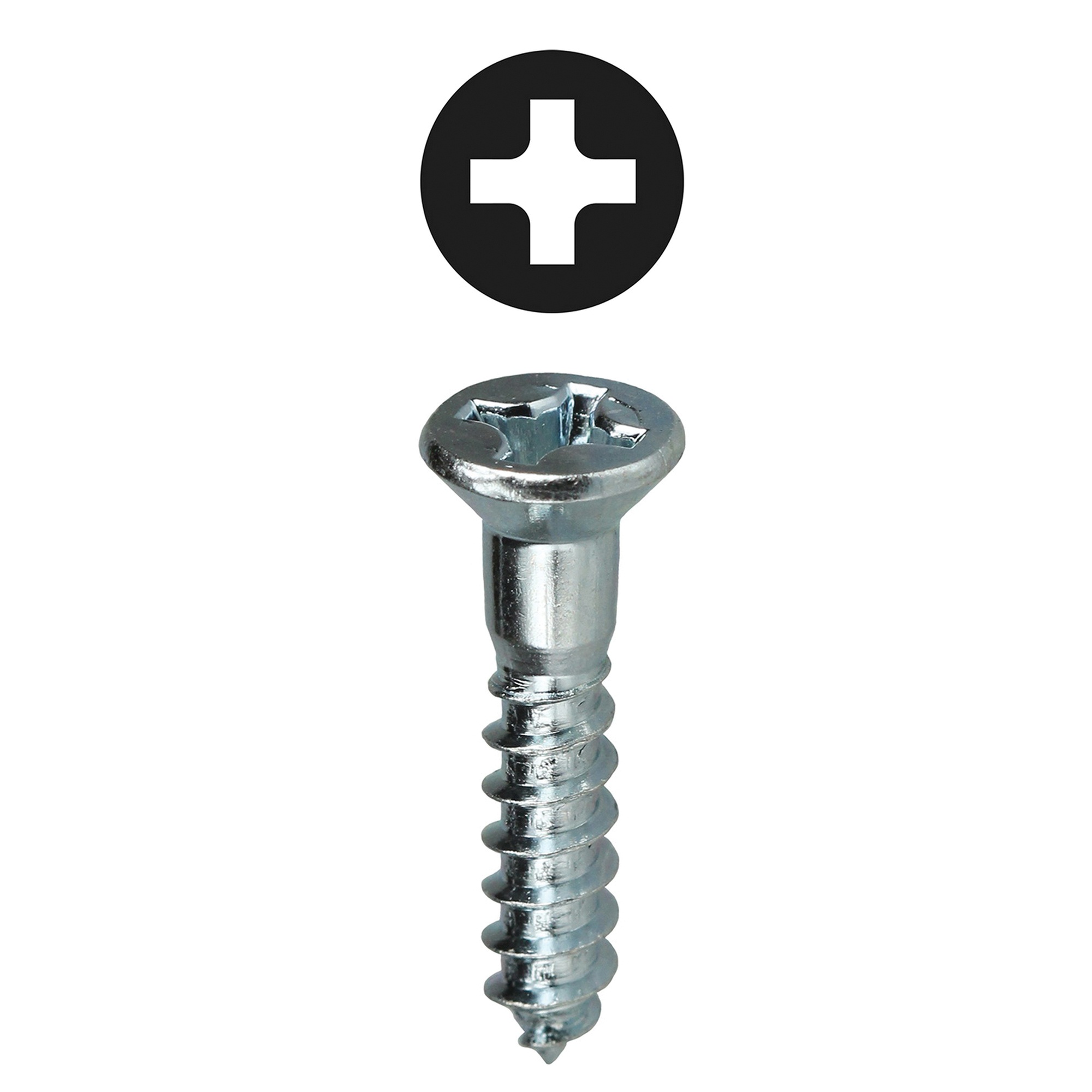 Dottie PHFW8114 Zinc Plated Steel Phillips Drive Flat Head Wood Screw