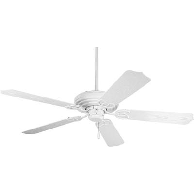 Progress Lighting P2502 30 Patio Utilitarian Commodity Ceiling Fan 52 Inch 5 Blade 3 Speed White Airpro