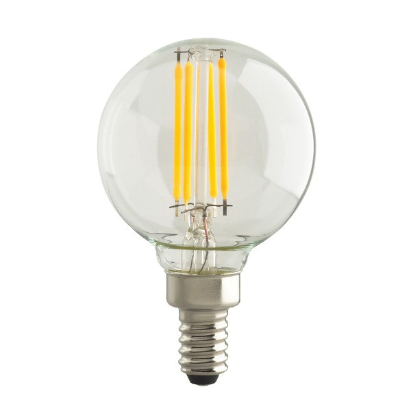 Satco S Dimmable G Globe Led Filament Lamp E Candelabra Base