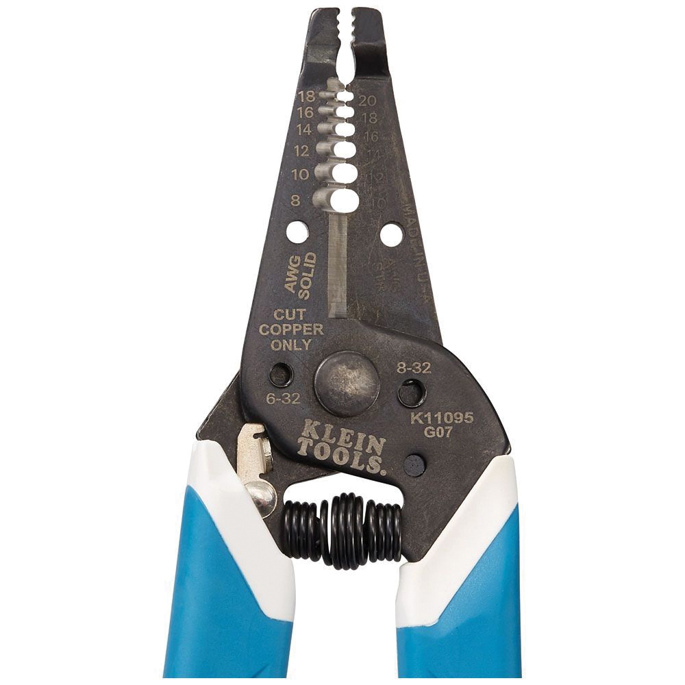 Klein Tools K11095 Integrated Lock Wire Stripper/Cutter 8-18-AWG