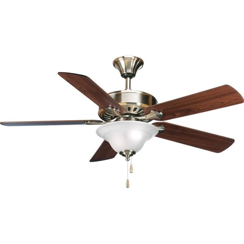 Progress Lighting P2628 09 Ceiling Fan Light Kit 3 Lamp 120 Watt Brushed Nickel Plated Trinity