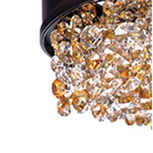 Maxim 39650SHBZ Mystic LED 16 inch Bronze Flush Mount Ceiling Light in Scotch  Crystal, 30.8