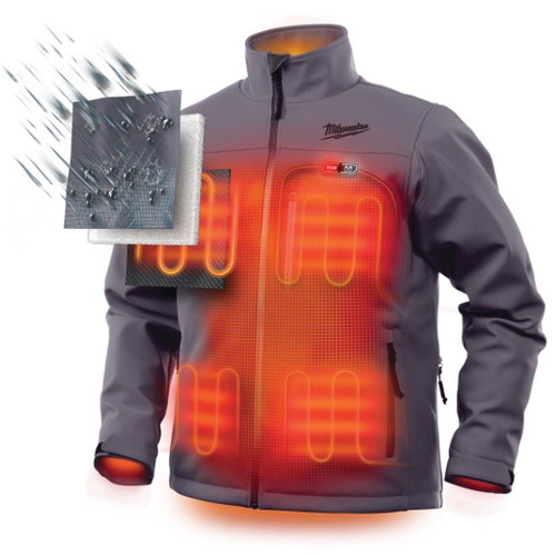 Milwaukee Tool 201G 21XL Insulated Heated Jacket Kit X Large Stretch Polyester Gray M12 Redlithium Toughshell HZ Electric Supply