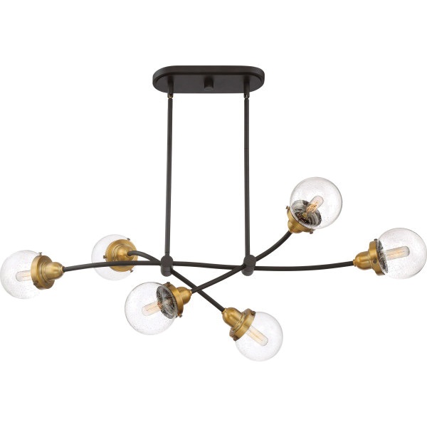 Quoizel Lighting Tnc642wt 6 Light Island Chandelier 60 Watt 120 Volt Western Bronze Trance