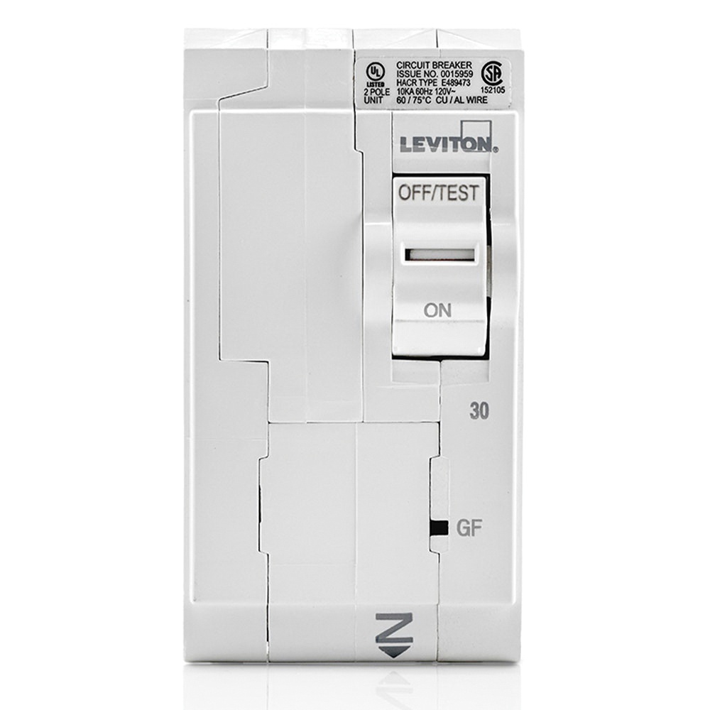 Leviton LB230-GF Plug-On Mounting GFCI Branch Circuit Breaker 2-Pole 30-Amp  120/240-