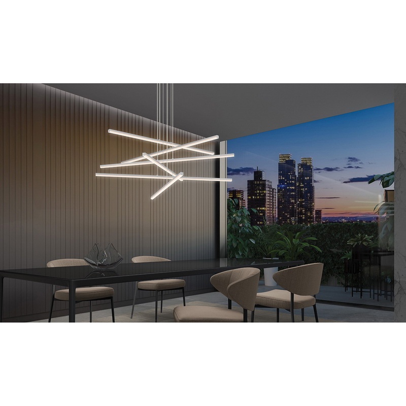 Sonneman 2766 16 6 Light Arm Pendant Fixture 84 Watt 120 277 Sonneman 2766 16 6 Light Arm Pendant