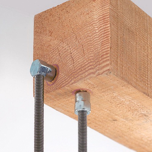 3/8''-16 Wood Side Mount Rod Hanger