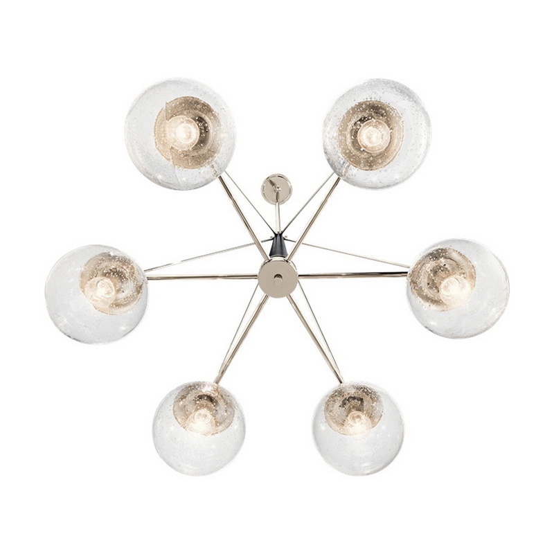 Kichler 44269PN 6-Light Chandelier 75-Watt 120-Volt Polished