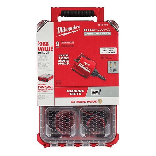 Milwaukee Tool 49 56 9295 9 Piece Hole Saw Kit Big Hawg