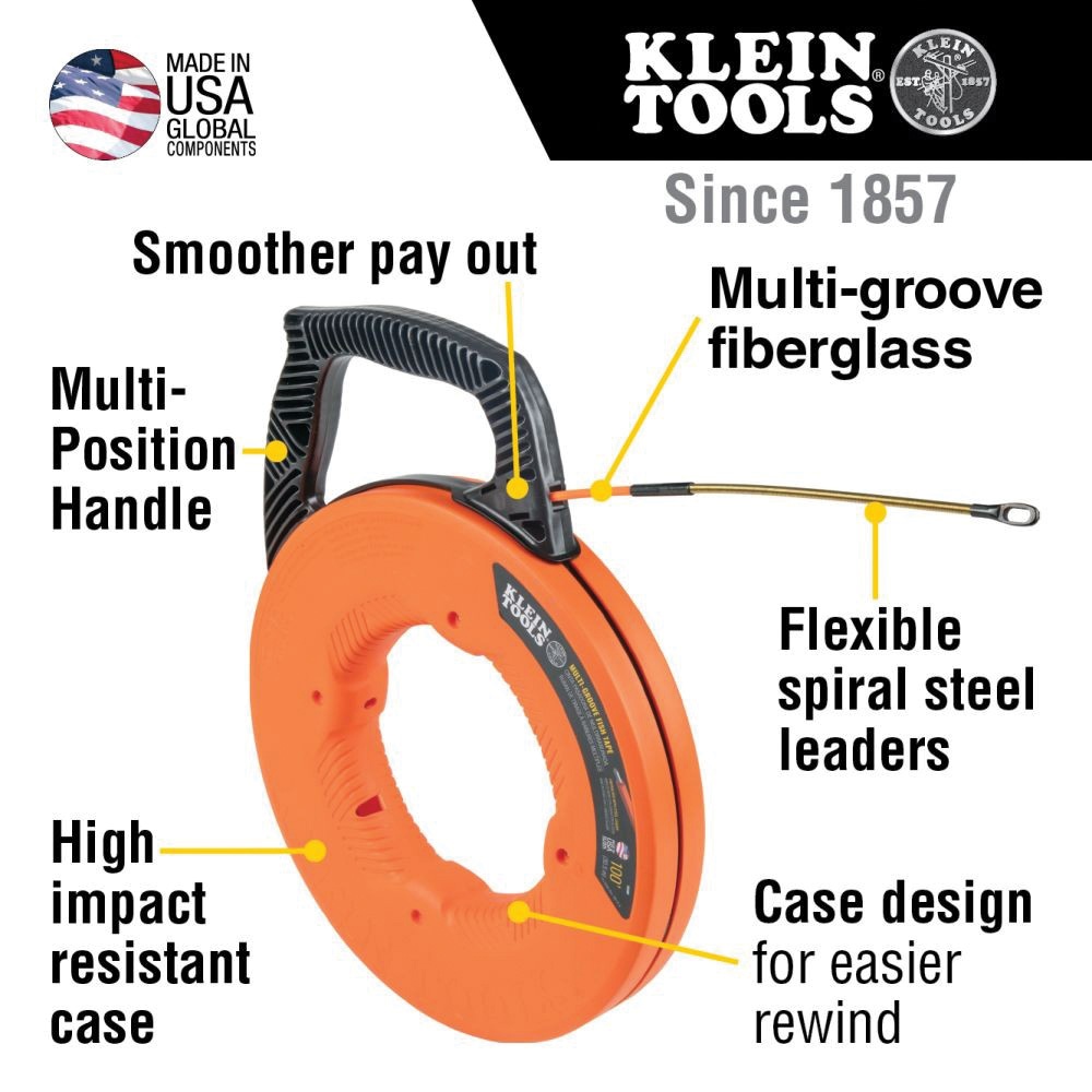 Klein tools deals fiberglass fish tape