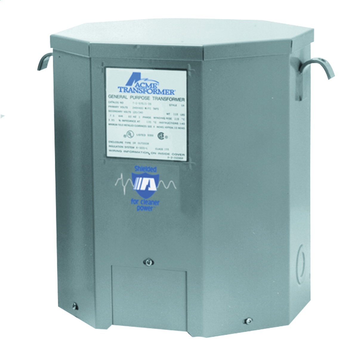 Acme Ts 1 Phase Copper Winding Low Voltage Encapsulated Shielded Totally Enclosed Dry Type Distribution Transformer 1 8 240 277 Volt Primary 1 240 Volt Secondary 7 5 Kva