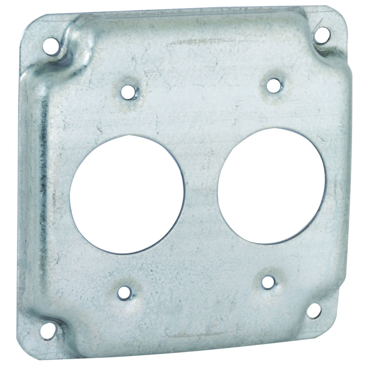 Raco Square Steel 2 gang Box Cover For Two Wiring Devices