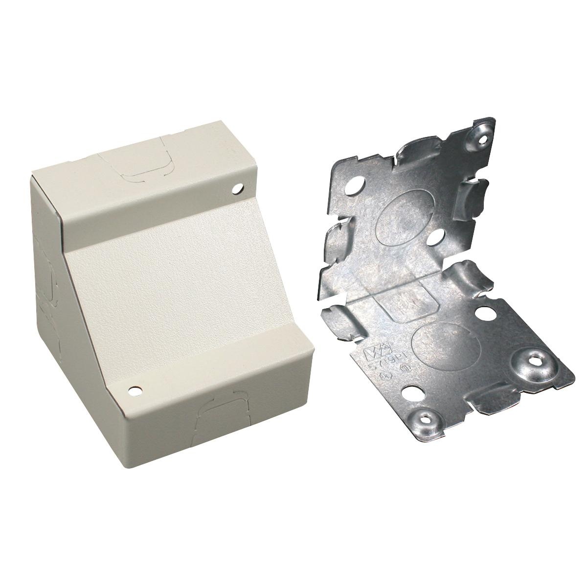 Wiremold 5719wh Corner Box Fitting Steel White For Use With 500 And 700 Series Single Channel Steel Surface Raceway