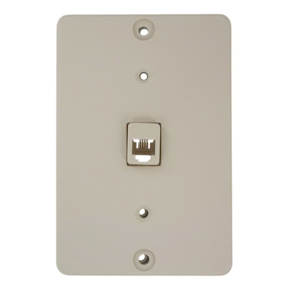 Almond 40253 Leviton Quickconnect Wall Mount Phone Jack