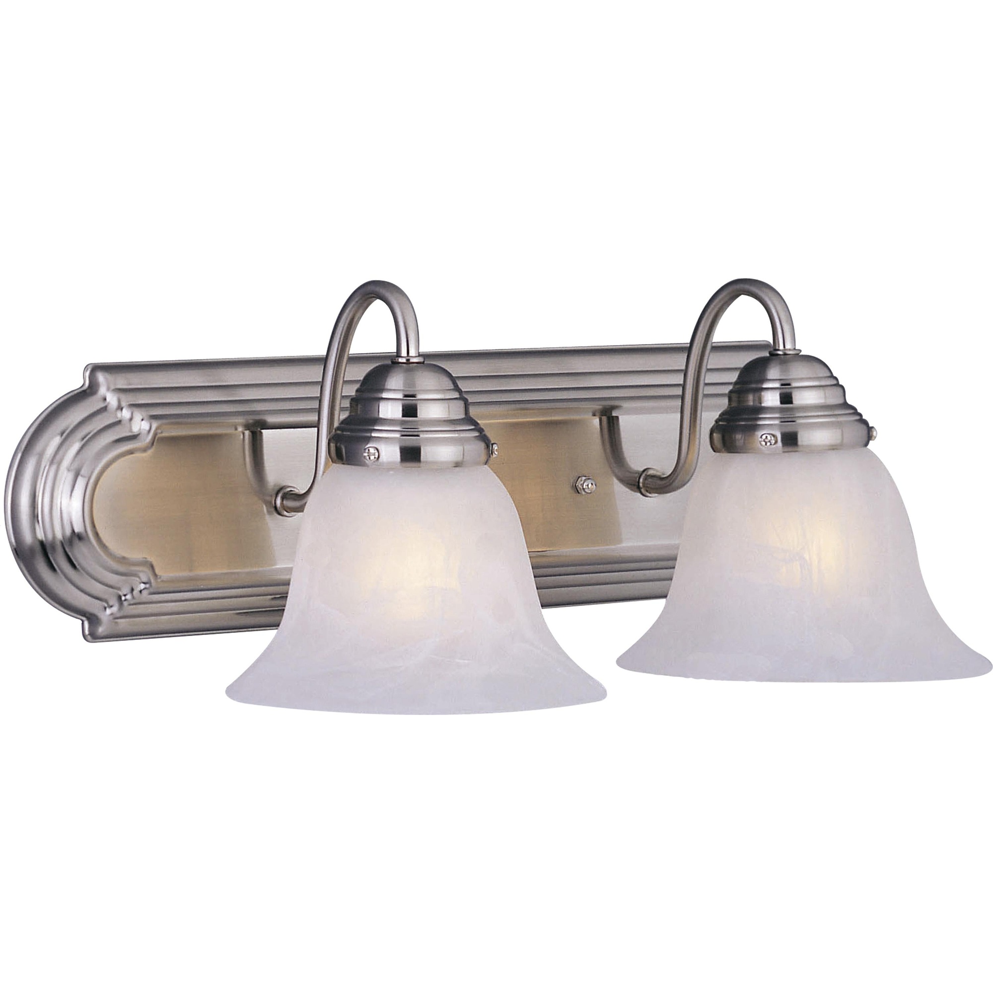 Maxim Lighting 8012mrsn 2 Light Classic Bath And Vanity Fixture 100 Watt 120 Volt Satin Nickel Essentials Series - 2 Light Bathroom Vanity Fixture Maxim Lighting 8012mrsn 2 Light Classic Bath And Vanity Fixture 100 Watt 120 Volt Satin Nickel Essentials Series - 2 Light Bathroom Vanity Fixture