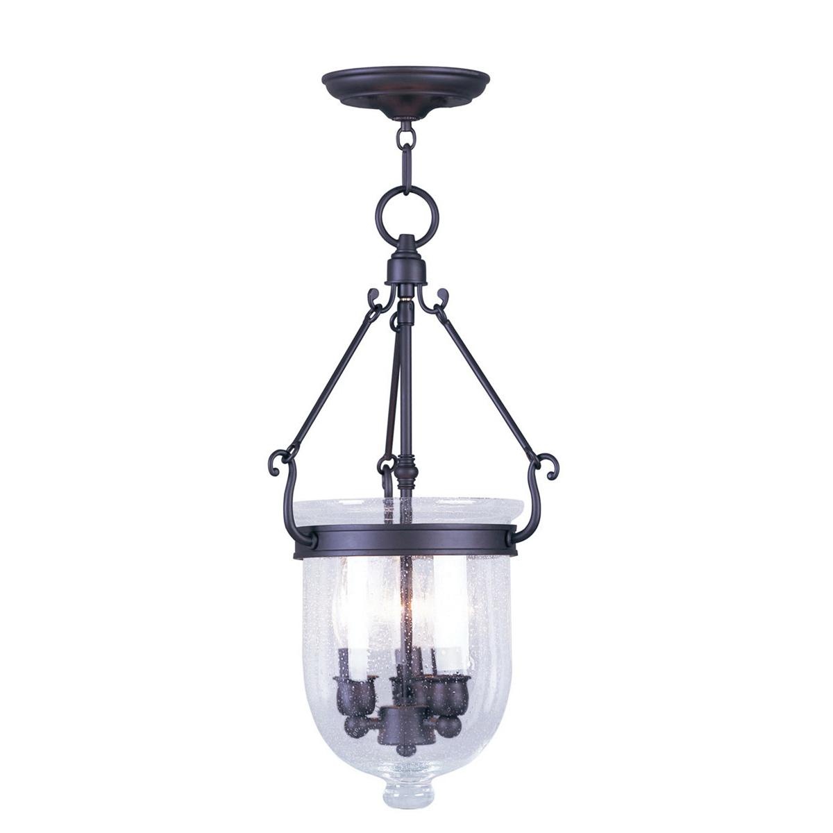 Livex Lighting 5083 07 3 Light Pendant Fixture 60 Watt Bronze 5083 07 3 Light Pendant Fixture 60 Watt