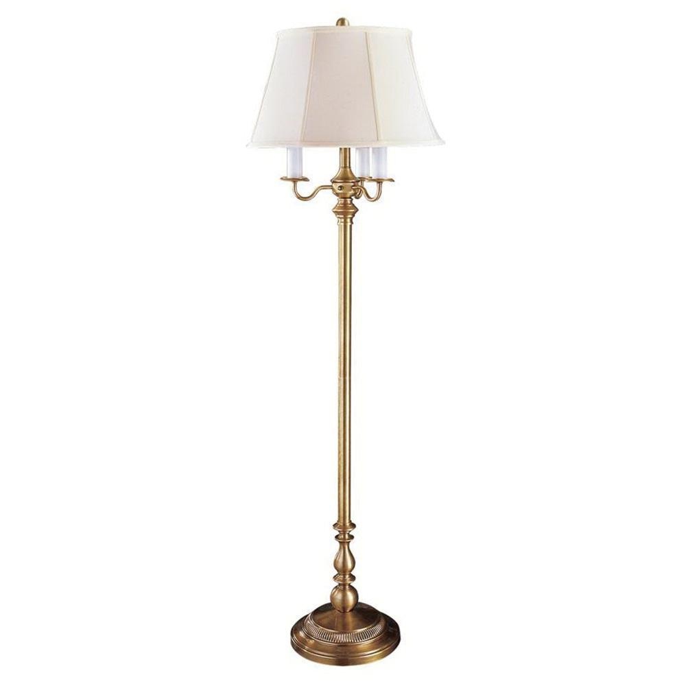 Litemaster F779ab Sl Floor Lamp Antique Brass Table