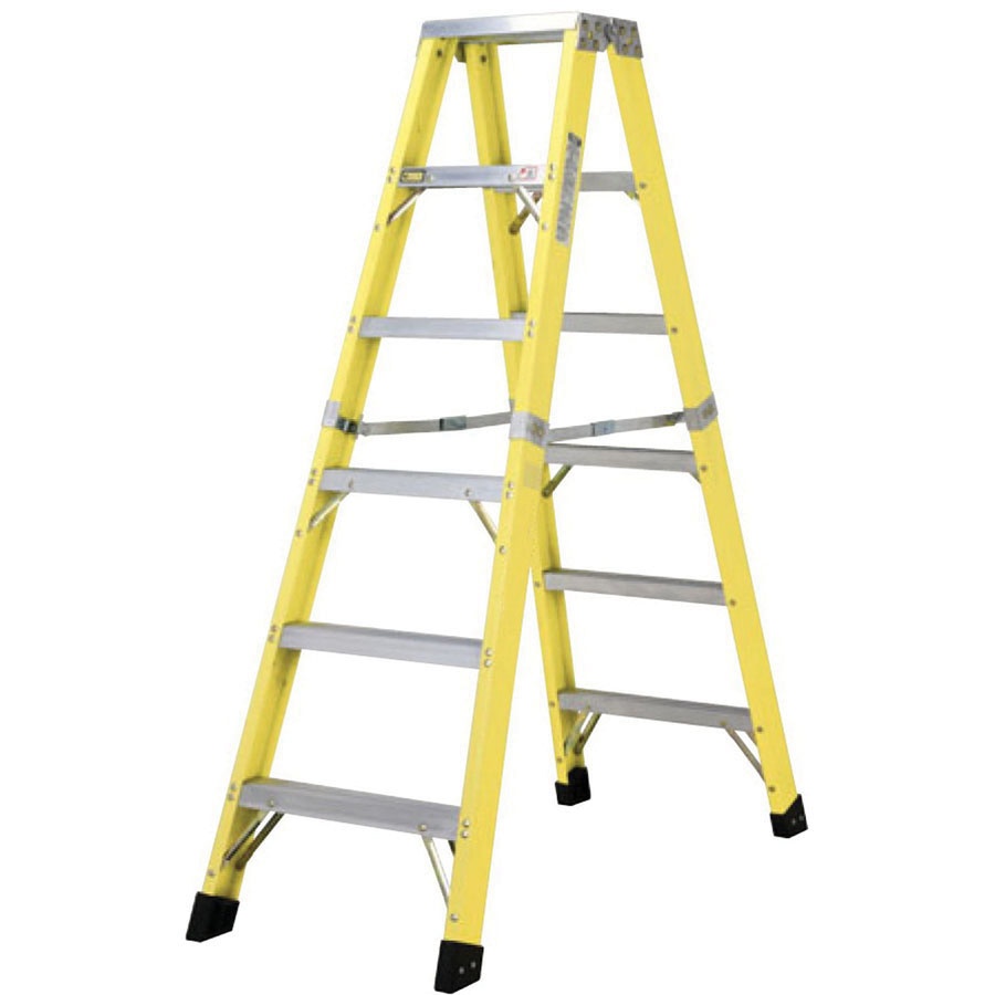 Lynn Ladder Corporate FL314T Fiberglass Type IA Heavy-Duty Twin Step ...