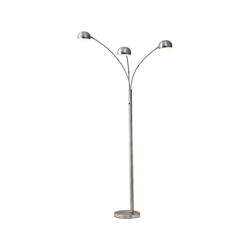 Adesso 5118 22 Modern Chik 3 Light Arc Lamp 40 Watt Brushed