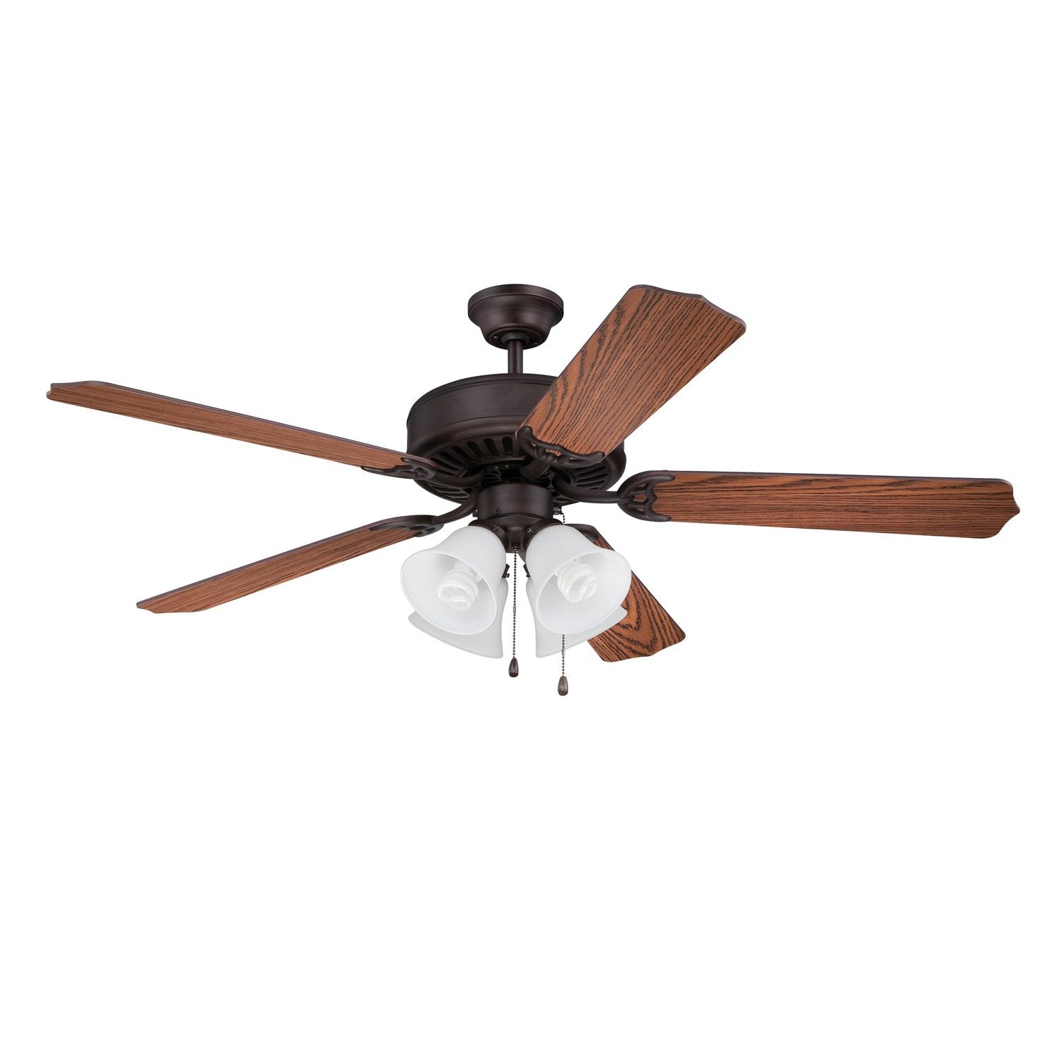 Craftmade C203abz Pro Builder Ceiling Fan With Light 52 Inch 5 Blade 3 Speed Aged Bronze Brushed Pro