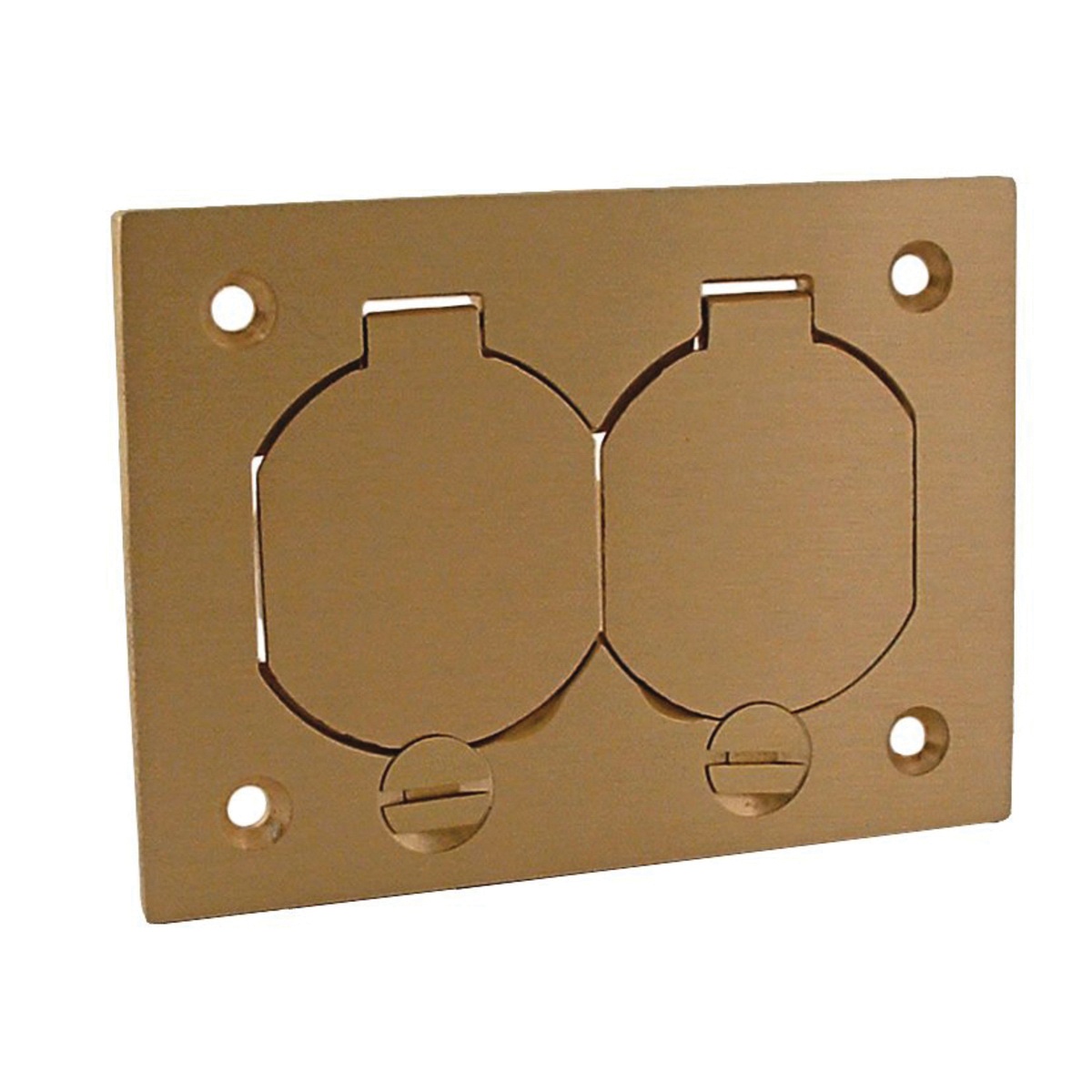 Raco 6250 Brushed Solid Brass 1 Gang Floor Box Cover 3 Inch X 4 5