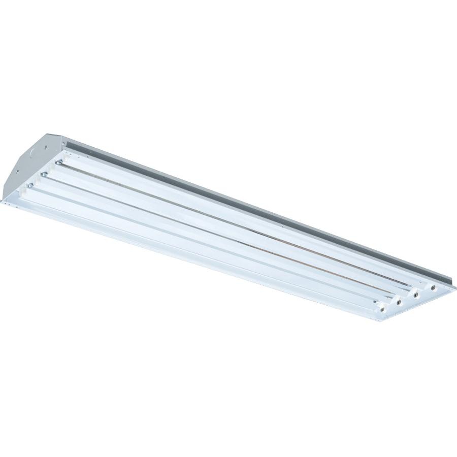 Rab Rb4t5 4 Light Ceiling Surface Chain Mount Fluorescent High Bay Fixture 54 Watt 120 277 Volt White Powder Coated