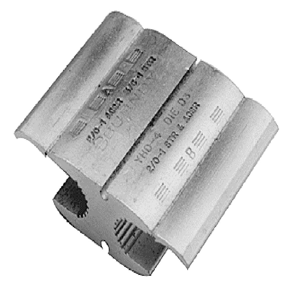 Burndy Yhd 3 Unplated Aluminum Type Yhd H Tap Compression Connector 20 30 Awg Aluminum Run 6 2 5102