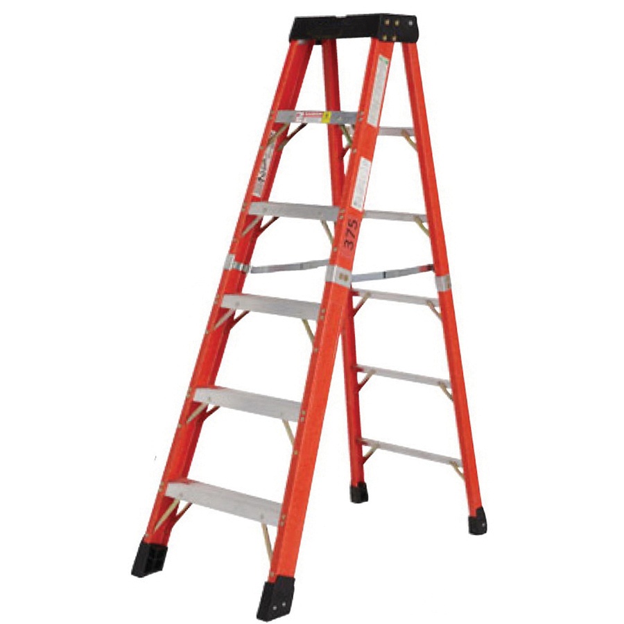 Lynn Ladder Corporate FT312 Fiberglass Triumph Step Ladder 12-ft Zinc ...