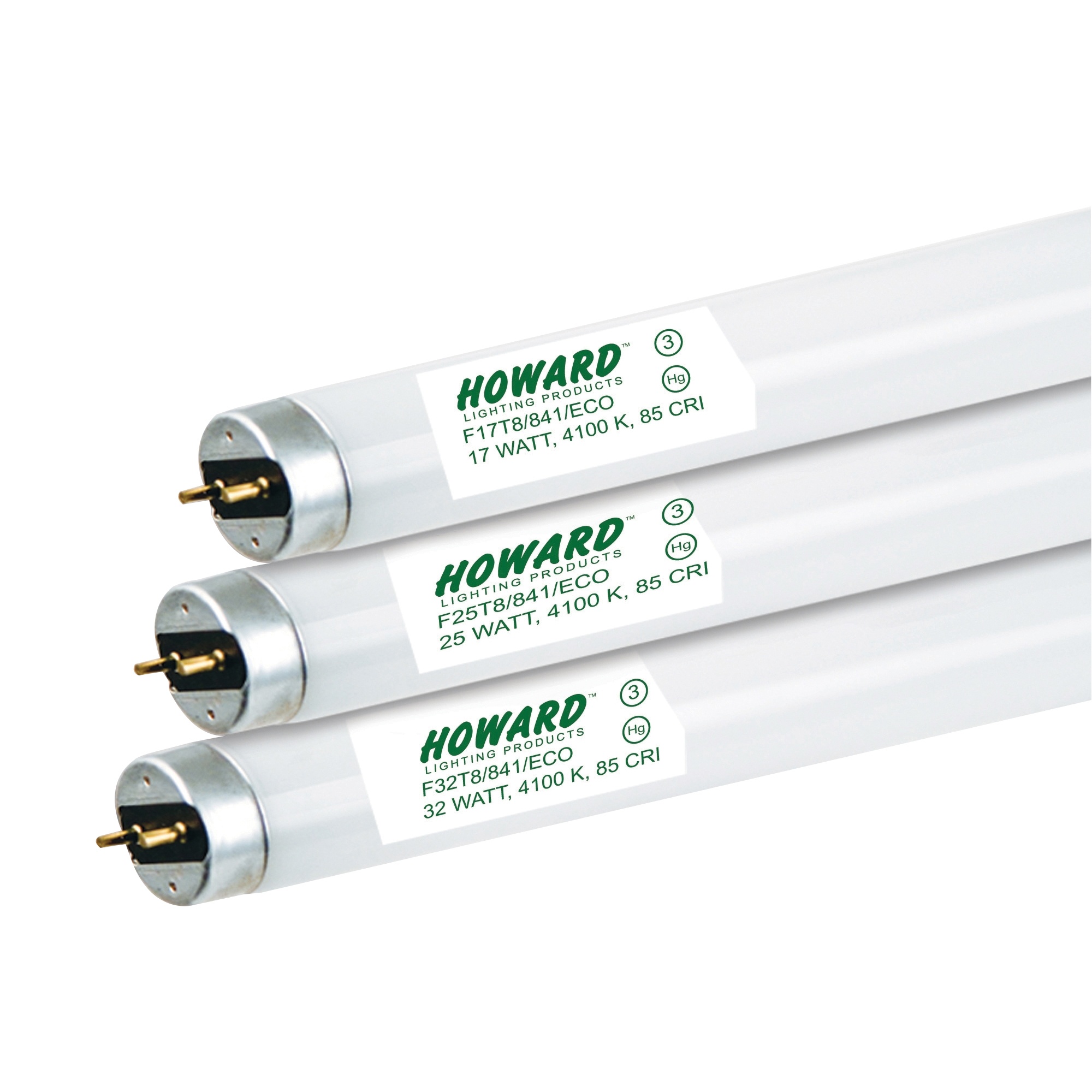 Howard Lighting F17T8/841 T8 Low Mercury Linear Fluorescent Lamp 2-Pin ...