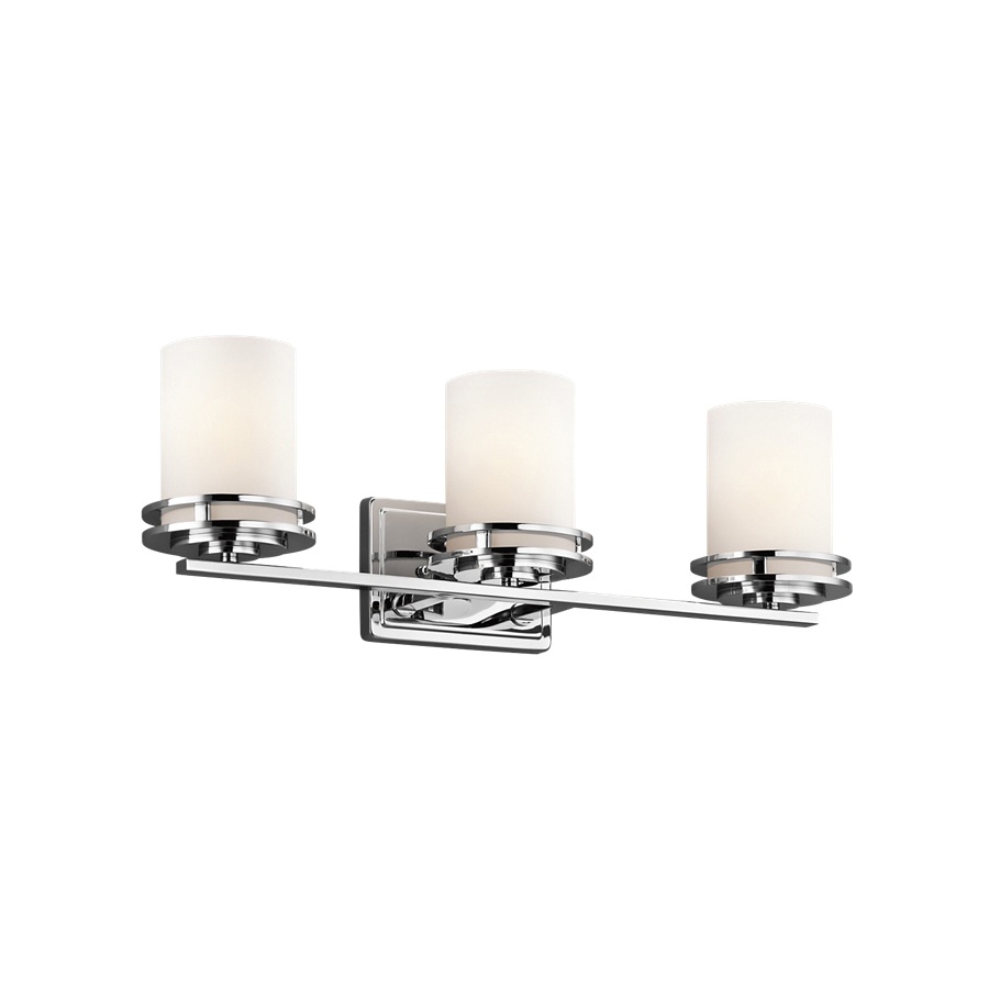 Kichler 5078ch 3 Light Bath And Vanity Wall 300 Watt 120 Volt Ac Chrome Plated Hendrik