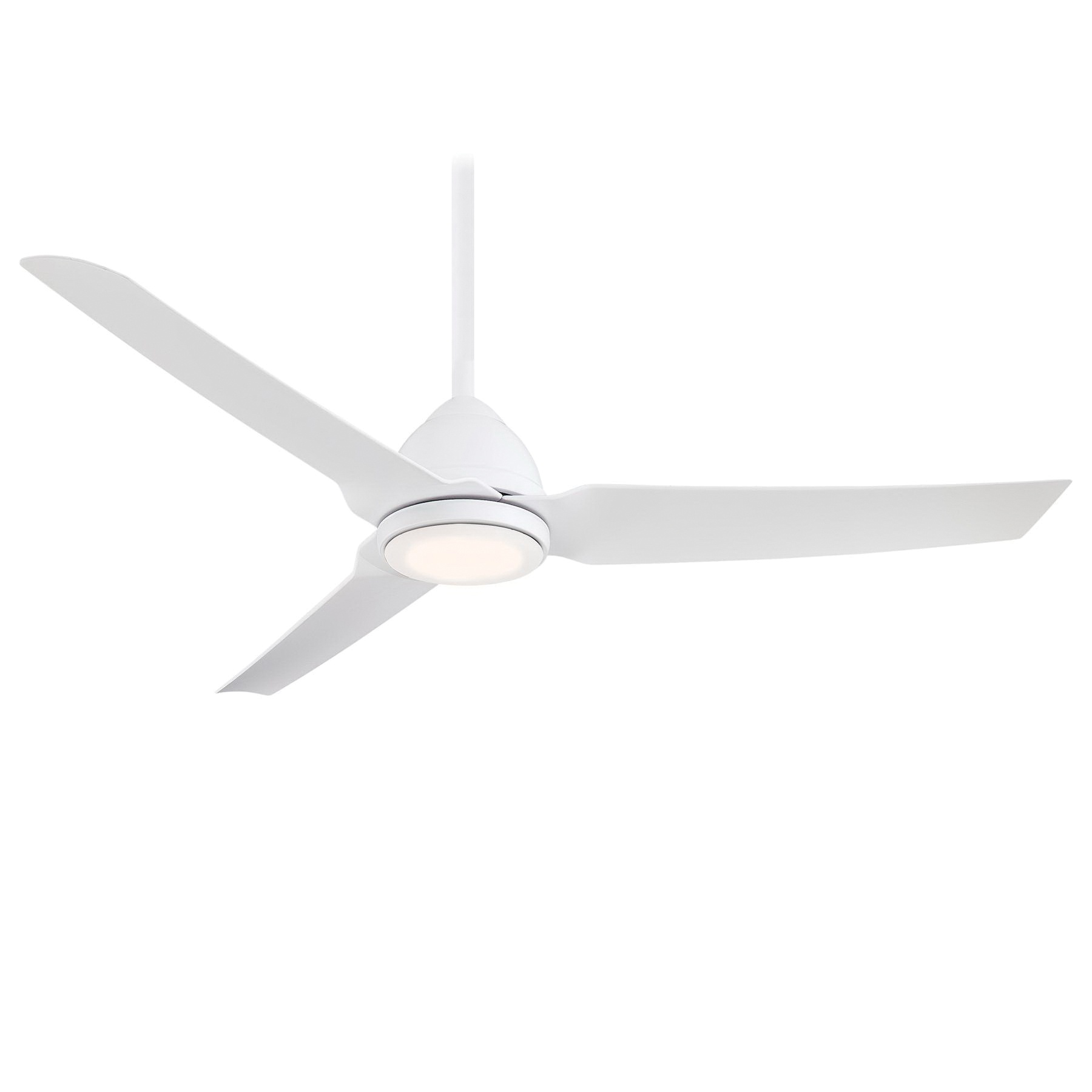 Minka Aire F753l Whf Ceiling Fan With Light 54 Inch 3 Blade 3 Speed Flat White