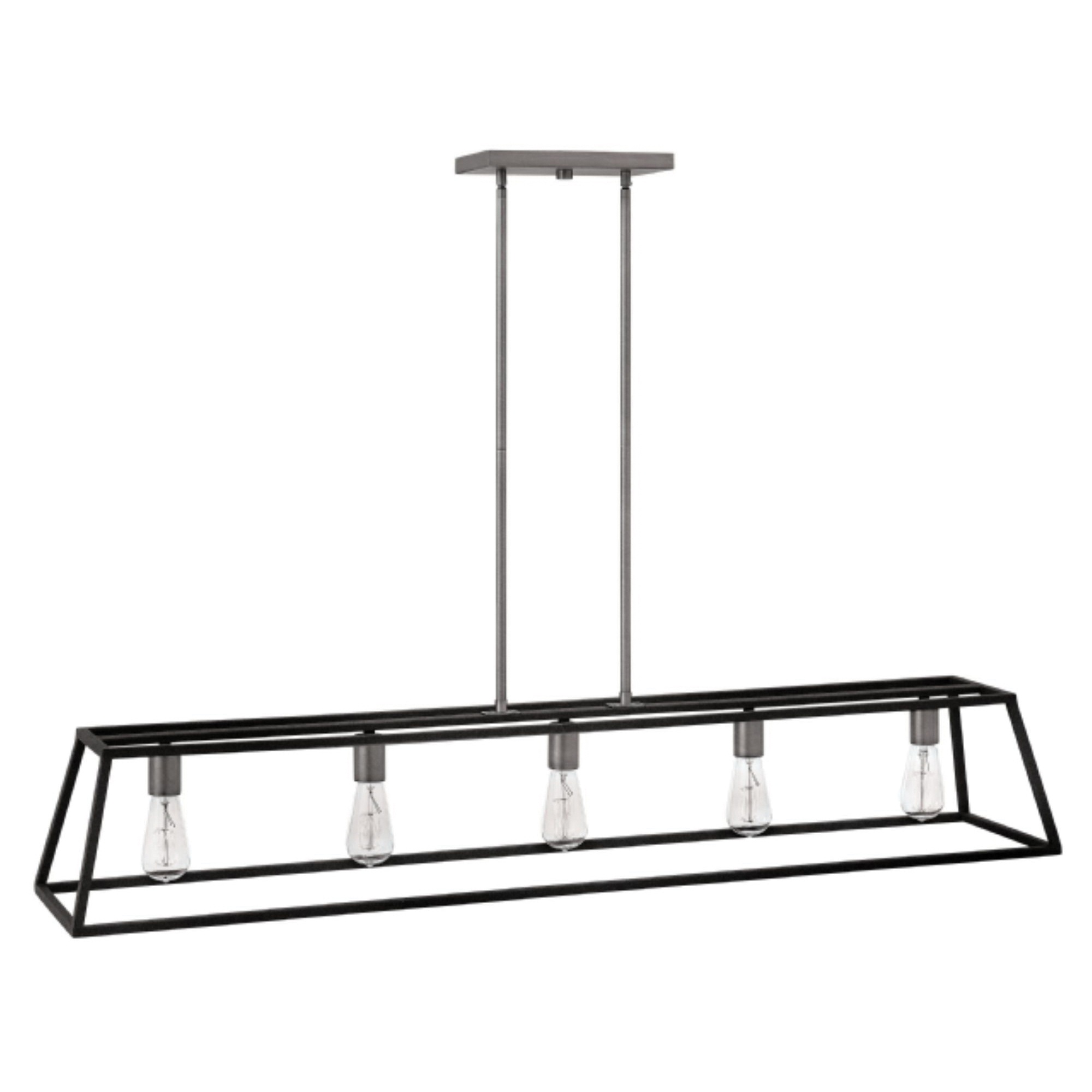 Hinkley Lighting 3335DZ Chandelier 100Watt 120Volt AC Aged Zinc Fulton