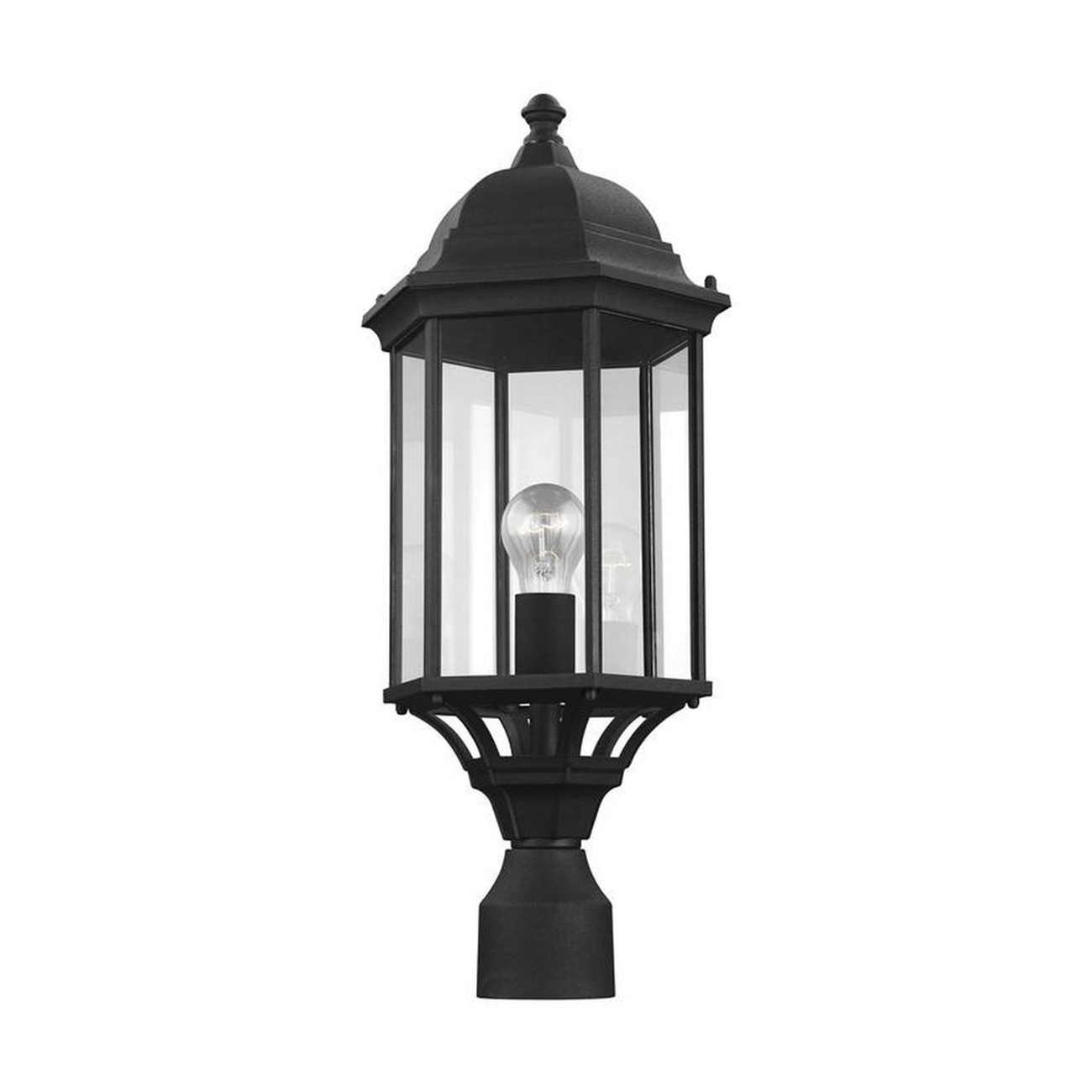 Sea Gull Lighting 8238701 12 1 Light Post Lantern 100 Watt 120 Volt Black Sevier