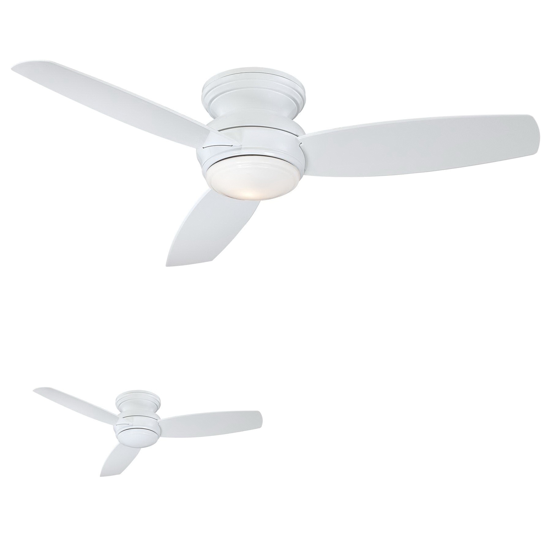 Minka Aire F594l Wh Ceiling Fan With Light 52 Inch 3 Blade 3 Speed