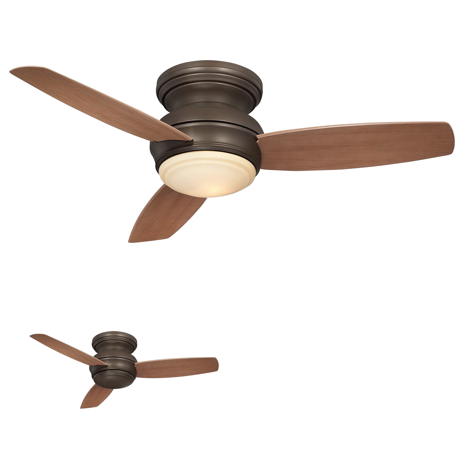 Minka Aire F593l Orb Ceiling Fan With Light 44 Inch 3 Blade 3 Speed Oil Rubbed Bronze