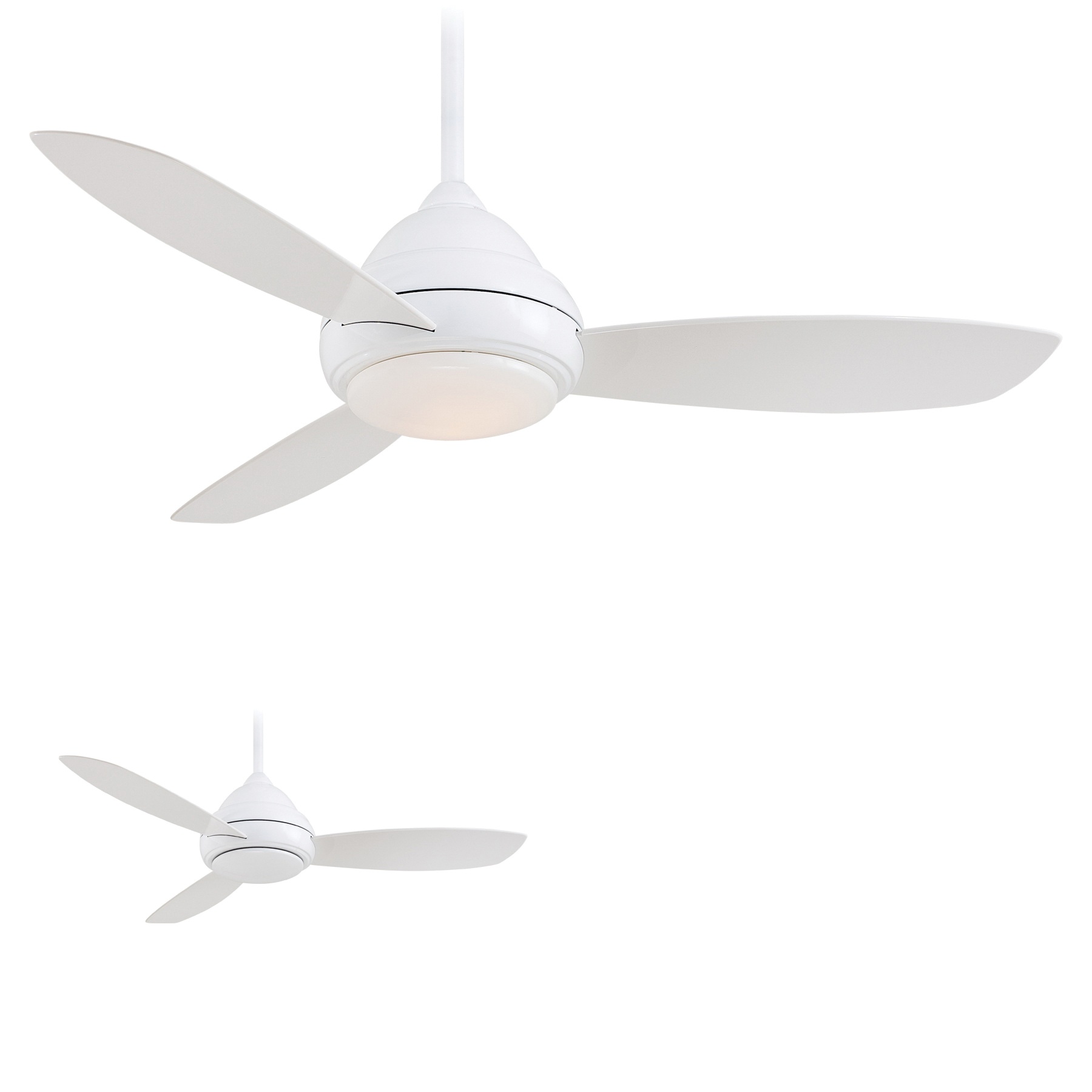 Minka Aire F517l Wh Interior Ceiling Fan With Light 3 Blade 52
