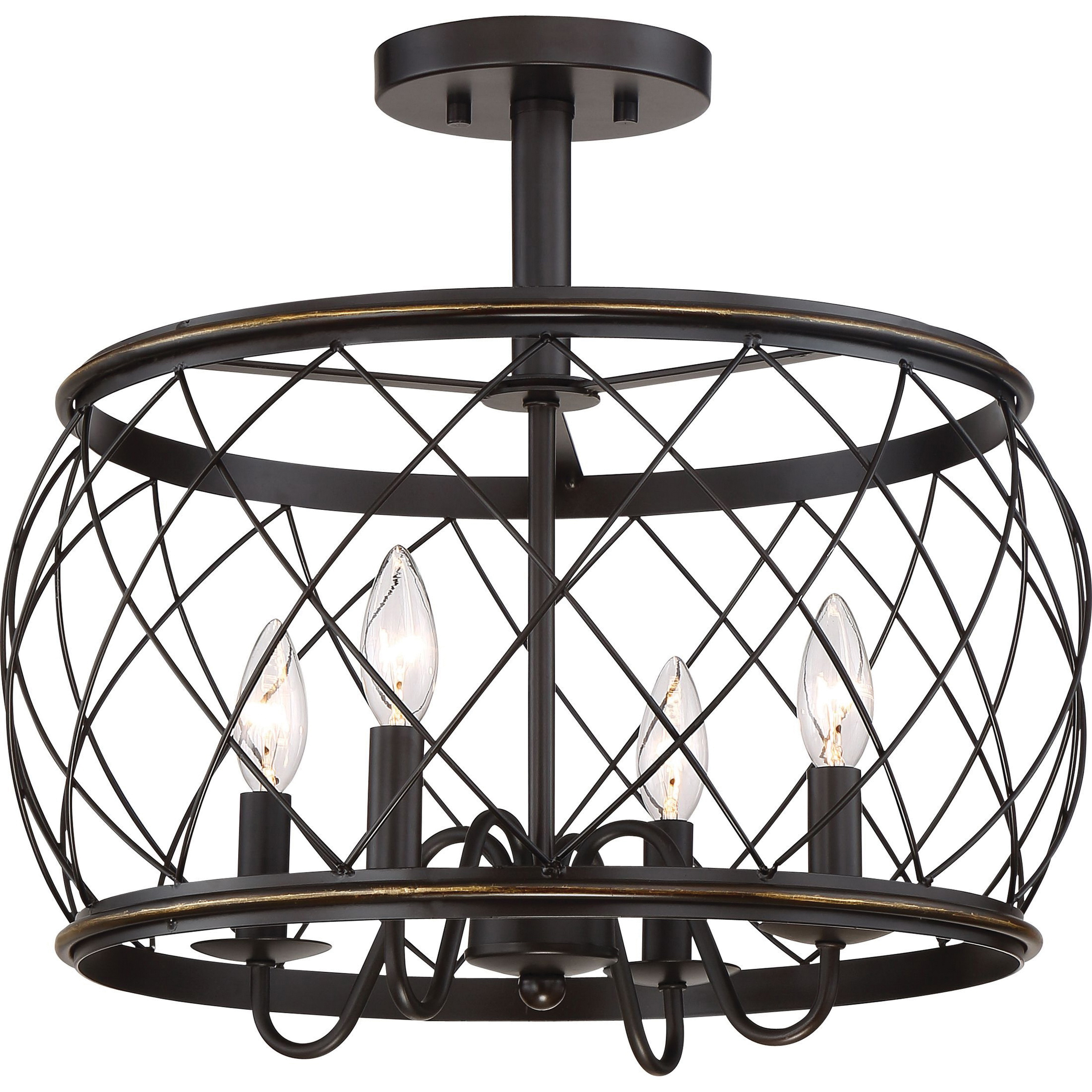 Quoizel Lighting Rdy1717pn 4 Light Semi Flush Mount Fixture 60 Watt 120 Volt Palladian Bronze Dury Quoizel Lighting Rdy1717pn 4 Light Semi Flush Mount Fixture 60 Watt 120 Volt Palladian Bronze Dury