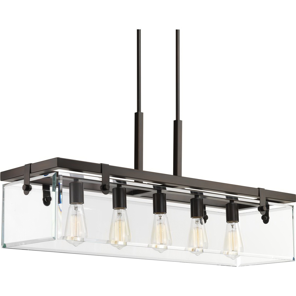 Progress Lighting P400116 020 5 Light Linear Chandelier 60 Watt 020 5 Light Linear Chandelier 60 Watt