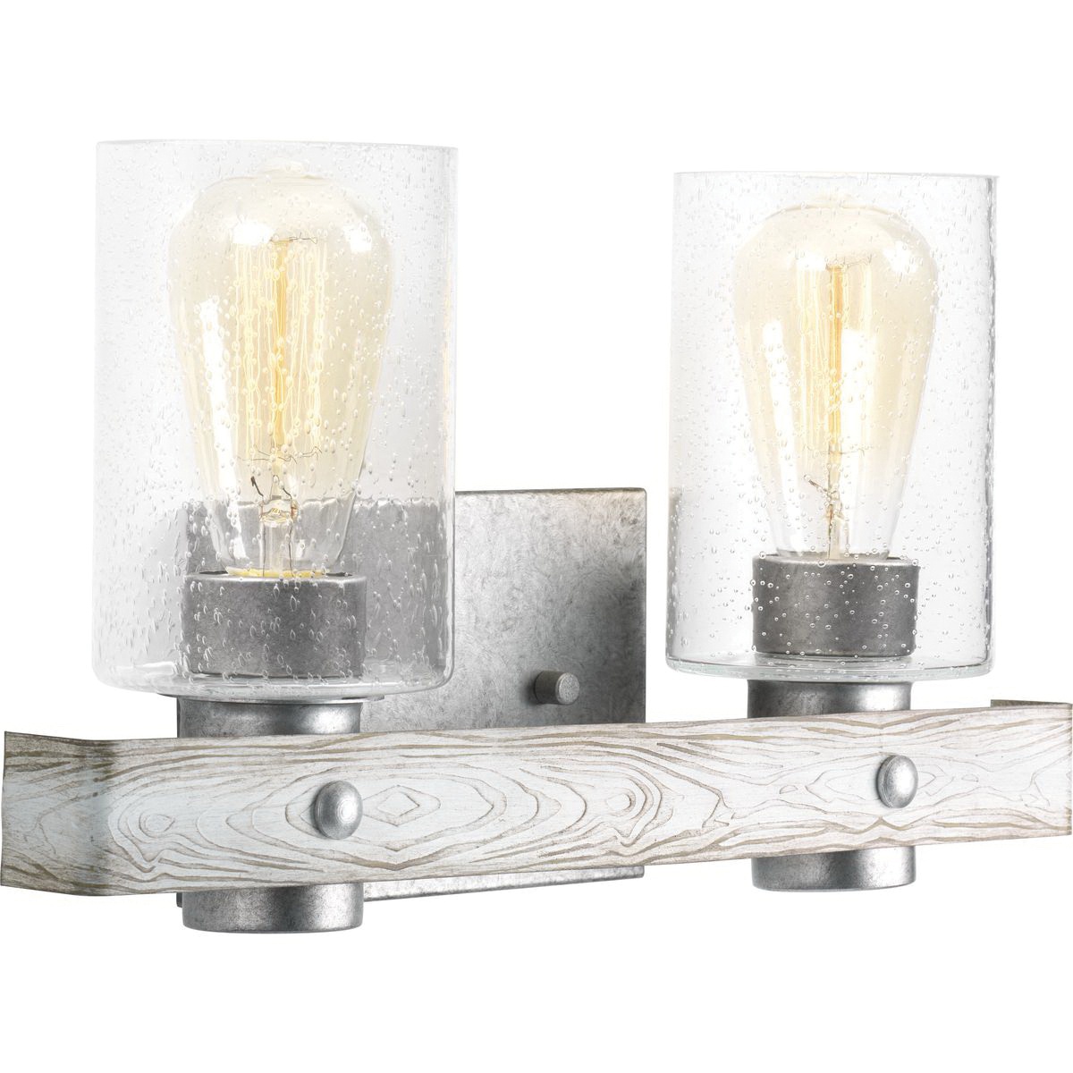 Progress Lighting P300124 141 2 Light Bath And Vanity Light 60 Watt 120 Volt Galvanized Gulliver Bath Vanity Light Indoor Fixtures Lighting Yale Electric Supply