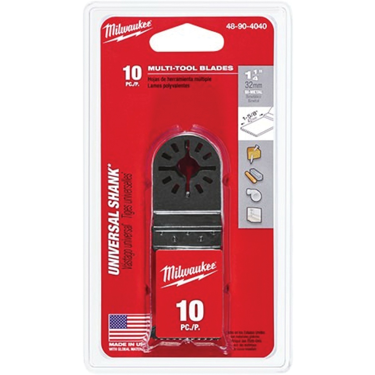 Milwaukee Tool 48-90-4040 10-Pieces Multi-Tool Blade Kit 