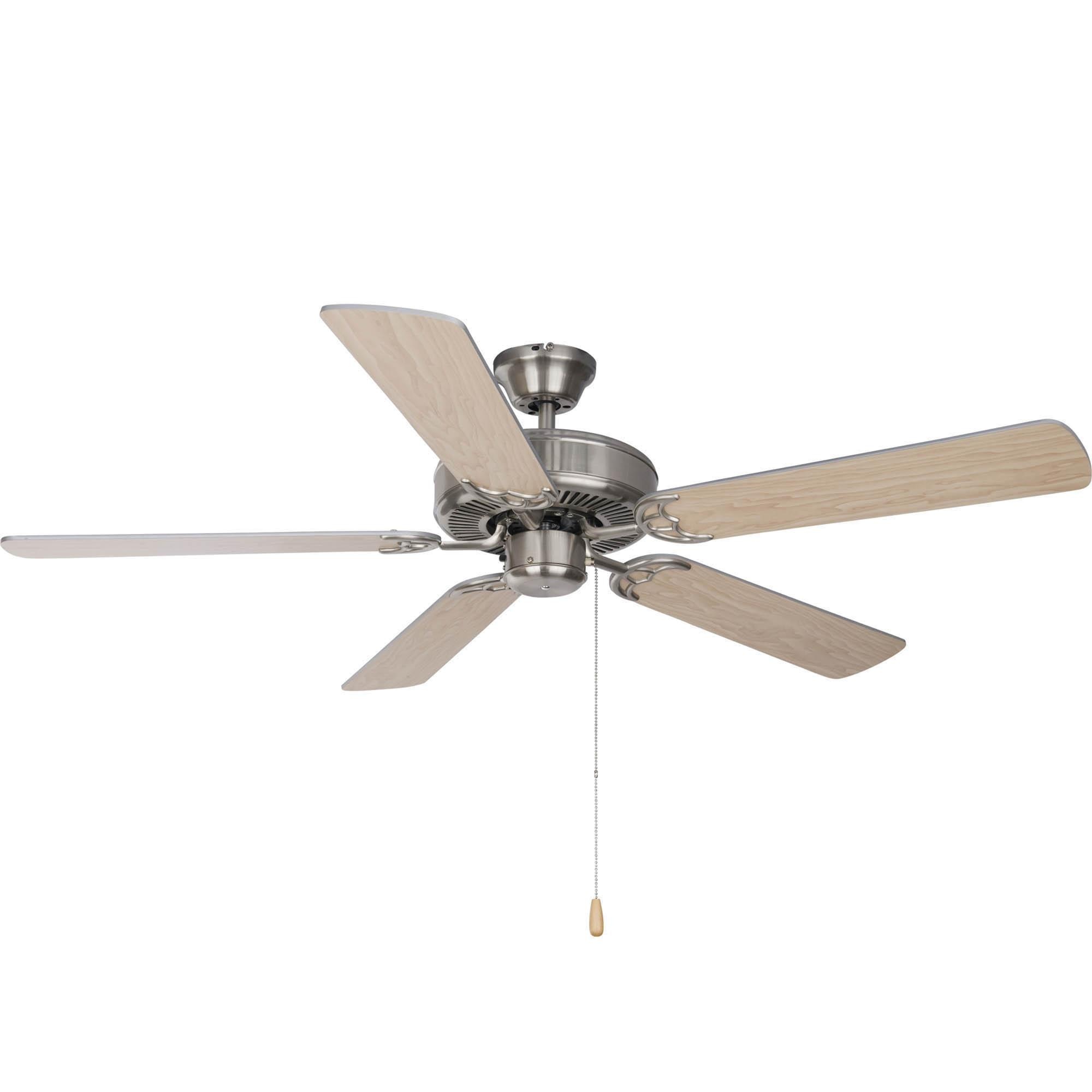 Maxim Lighting 89905sn Basic Max Ceiling Fan 52 Inch Blade Silver