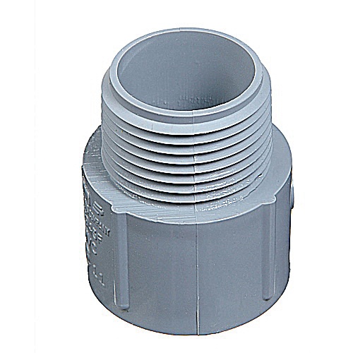 Thomas And Betts E943r Schedule 40 Gray Pvc Male Terminal Adapter 6 Inch