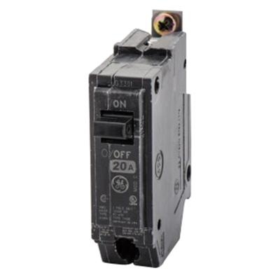 GE THQB1120 CIRCUIT BREAKER 20 AMP 120//240 VAC 1 POLE BOLT ON W// SCREWS