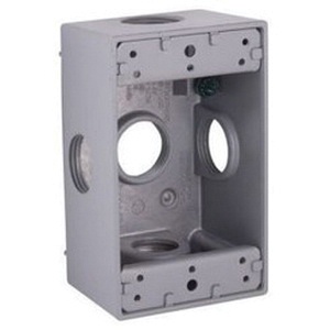 Mulberry 30222 Die Cast Aluminum 1-Gang Weatherproof Outlet Box 2-3/4 ...