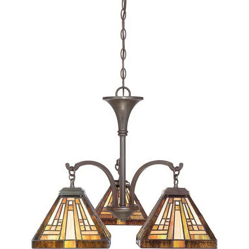 Quoizel Lighting TFST5103VB 3-Light 1-Tier Chandelier 120-Volt AC ...