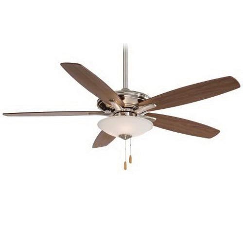 Minka Aire F522 Bn Mojo Ceiling Fan With Light 52 Inch 5 Blade 3 Speed Brushed Nickel