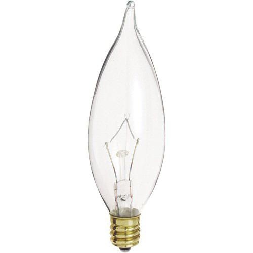 Satco A3662 Dimmable Ca10 Decorative Incandescent Lamp 60 Watt E12