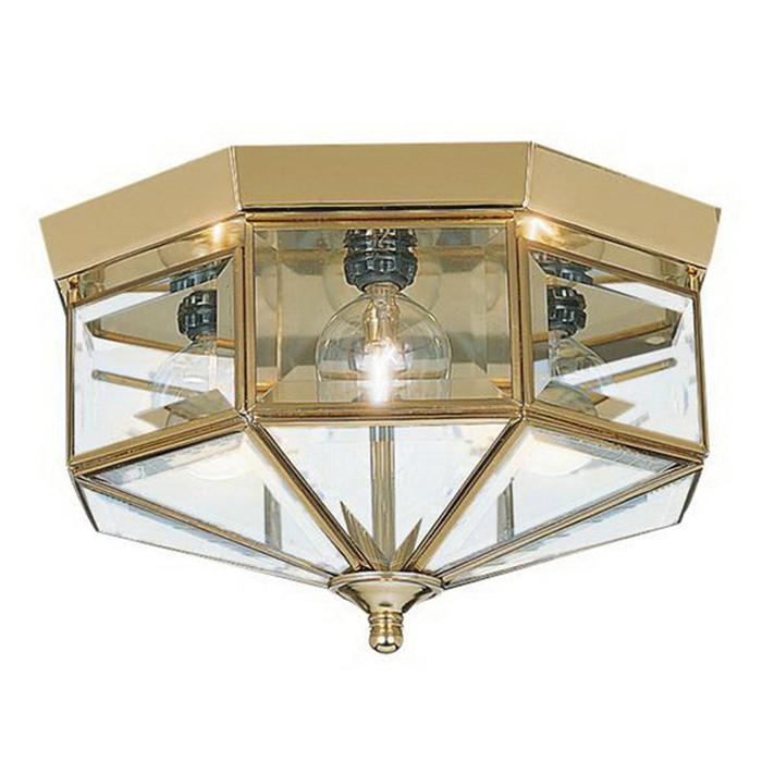Sea Gull Lighting 7662 02 4 Light Flush Mount Ceiling Fixture 25 Sea Gull Lighting 7662 02 4 Light Flush Mount Ceiling Fixture 25 Watt 120 Volt Polished Brass Grandover