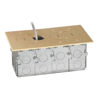 Lew Rcfb 2 2 Gang Hybrid Recessed Floor Box 8 5 8 Inch X 5 1 16