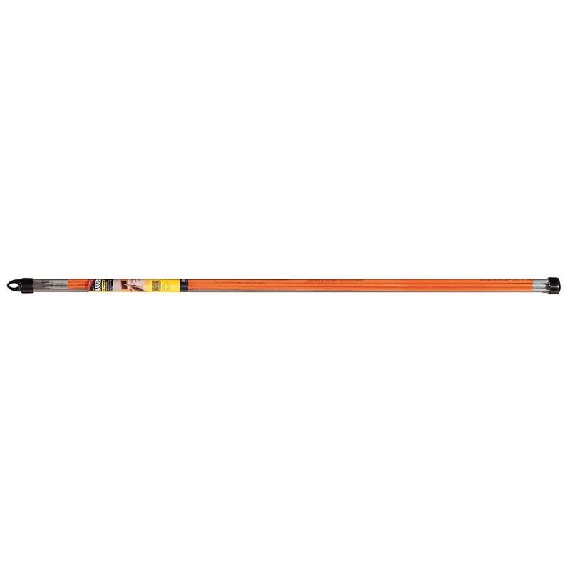 Klein Tools 56312 Fiberglass Lo-Flex Fish Rod Set 1/4-Inch x 12-ft Orange